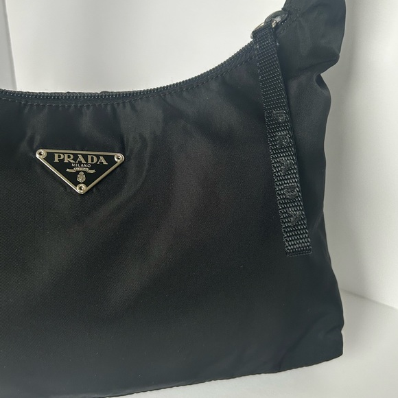 Authentic Prada Black Nylon Shoulder Bag - Picture 4 of 16